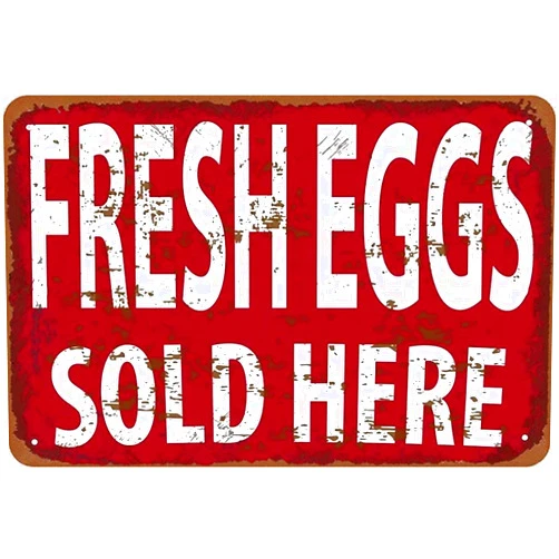 Sebary Fresh Eggs Sign Rustic Egg Sign Chicken Eggs Sign Chicken Coop Sign Sign Chickens Chicken Lover Chicken Egg Sale Farm Sign Farm 12x8 Inch