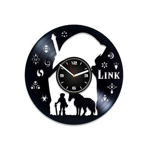 DecorStudioUA Clock Vinyl Wall Clock Modern Link Vinyl Record Clock Link Clock Birthday Gift The Legend for Gamer Gift Legend Vinyl Clock
