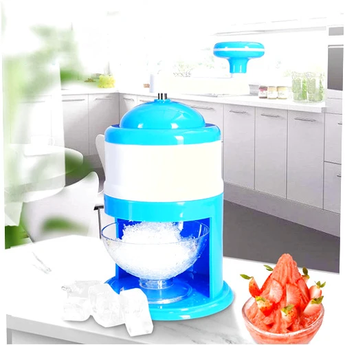 MEGCCR Portable Ice Crusher and Ice Shaver, Manual Ice Shaver Manual Fruit Smoothie Machine Mini Home Ice Shaver Small Ice Crusher