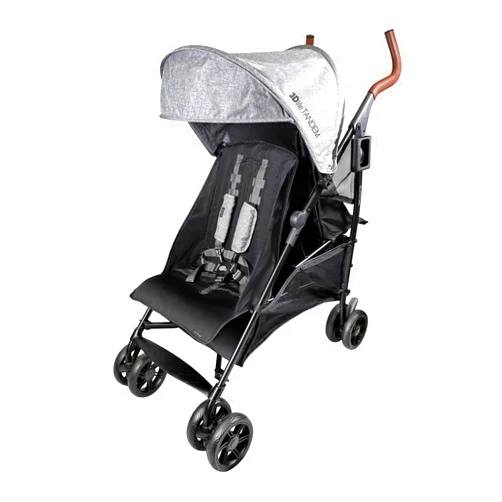 Summer Infant 3Dlite Tandem Folding Lightweight Back to Back Double Stroller with 5-Point Safety Harness for Infants and Toddlers, Black