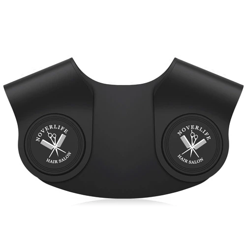 Noverlife Novelife Barber Hair Cutting Pad Guide, Silicone Hair Dye Collar, Stylist Hair Cutting Neck Collar, Weighted Rubber Neck Wrap Neck Guard for Professional Salon Haircut Hair Coloring & Perming - Black