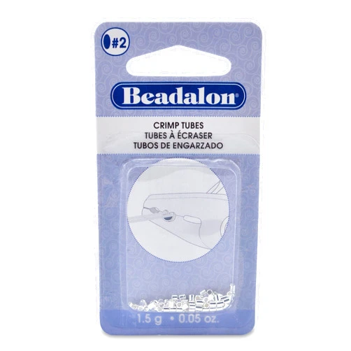 Beadalon Crimp Tubes Size 2 1.5g-Silver-Plated