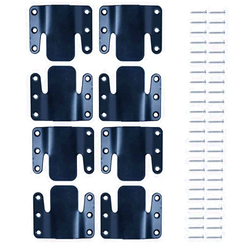 LazyMe Universal Sectional Sofa Interlocking, Sectional Couch Connectors, Sofa Connector Bracket with Hardware- 4 Sets, 8 Pieces