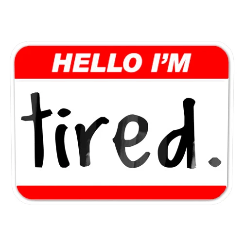 EMC Graphics Hello, I'M Tired. Sticker Decal Vinyl Bumper Sticker Decal Waterproof 5