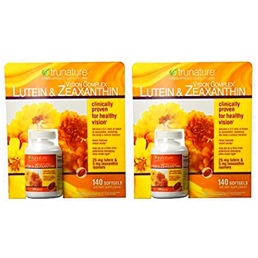 Trunature Vision Complex Lutein and Zeaxanthin Supplement, 140 Count (2 Packs)