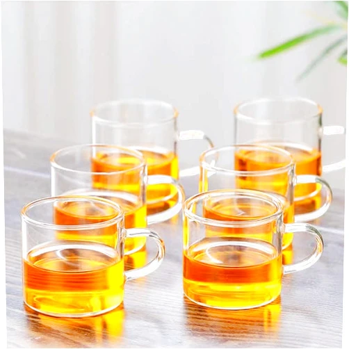 CGUICUI Lazy Kungfu Tea Set,Sturdy High Borosilicate Glass TeaPot,Magnetic Water Diversion Semi-Automatic Teapot Set,Heat and Cold Resistant TeaPot (Six Golden Cups)