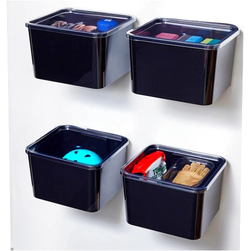 iDesign Storage Bin with Lid & Wall Mount Bracket, The Wallspace Collection – 12