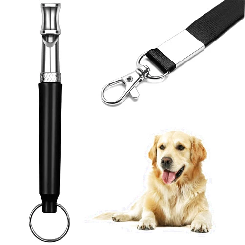 nzonpet Professional Dog Training Whistles, Adjustable Frequency, Ultrasound Stop Barking Tool, with Black Strap Lanyard