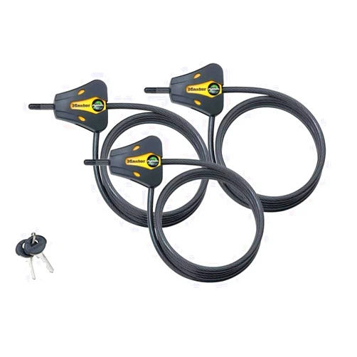 Master Lock - Keyed Alike Trail Camera Python Adjustable Cable Locks 8419KA-3