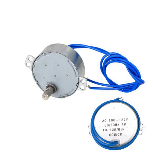 CNBTR TYC-50 10-12 RPM AC110V 4W CW/CCW Synchronous Electric Motor with 7mm Shaft Dia
