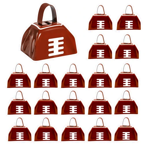 FOVERN1 20 PCS Metal Cowbell with Handle, FOVERN1 Cowbell Bulk 3 Inch, Mini Bells, Noise Makers for Football Games, Sporting Events, New Year’s Eve, Celebrating and More