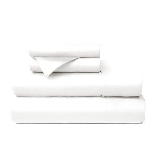 Cosy House Collection 100% Rayon Derived from Bamboo Bed Sheet Set - Cooling, Breathable, Silky Soft 4-Piece Deep Pocket Bedding Set (Queen, White)