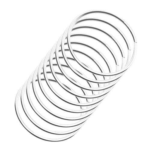 SUNTQ Macrame Hoops Ring for Dream Catcher Metal Crafts Round Brass Plated (Silver,Pack of 10) (2 inch, Silver)