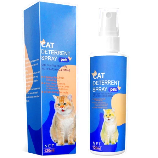 Bahite Cat Deterrent Spray, Cat Repellent Spray for Indoor Outdoor Use, No Chew Spray for Dogs & Cats, Cat Scratch Furniture Protector, 120 ML