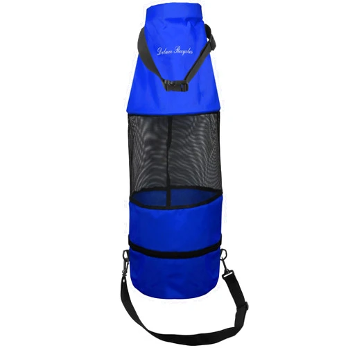 Deluxe Recycles Boat Trash Can Bag - Durable 600D Mesh Oxford Fabric, Bottom Zipper, and Washable - Ideal for Boats, Kayaks, Campers, RVs, and More (Blue)