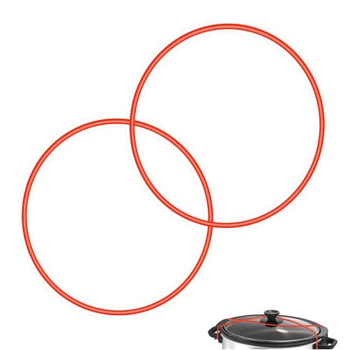 NQEUEPN 2pcs Lid Latch Strap Rubber Band, Silicone Cooker Lid Strap Reusable Red Pot Lid Securing Strap for Hamilton Beach 6, 7, 8 Quart Slow Pot