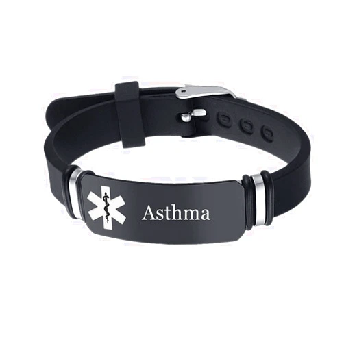 KBNSUIAN Personalized Custom Silicone Medical Alert Allergy Awareness Bracelet for Kids Women Men,Name Disease Allergies ICE Engraved Emergency ID Wristband Bangle for Teen,Son,Daughter,Grandparent