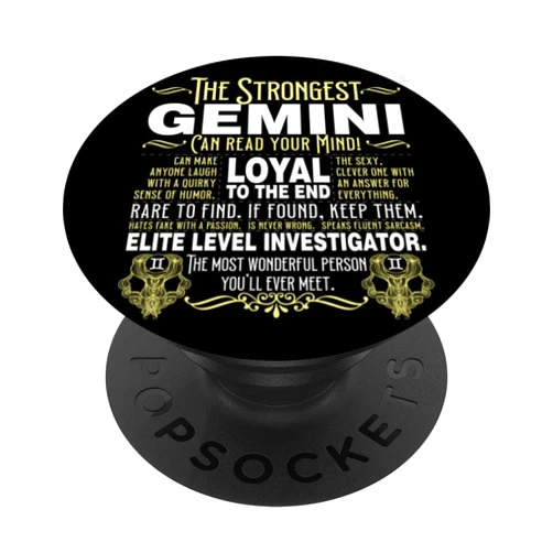 Strongest Gemini Loyal To The End Can Read Mind Gemini Symbol Astrology Zodiac Sign Personality Horoscope PopSockets Standard PopGrip