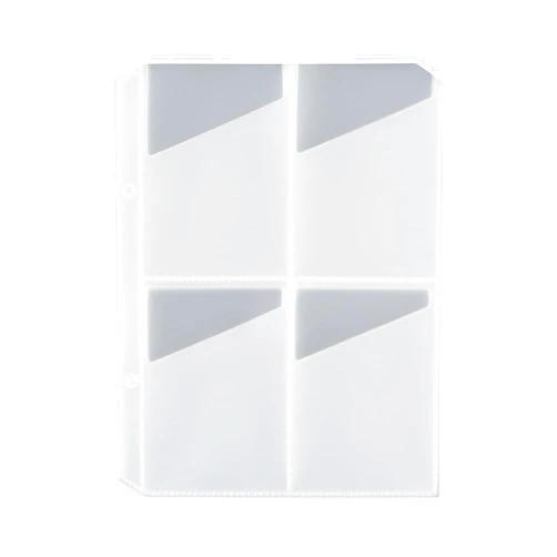 Jeachan 10 Pack 4 Pocket Sleeve for Yoto Card case, 2 Holes Fit 2 Rings Card Case Card Holder Card Binder, Transparent