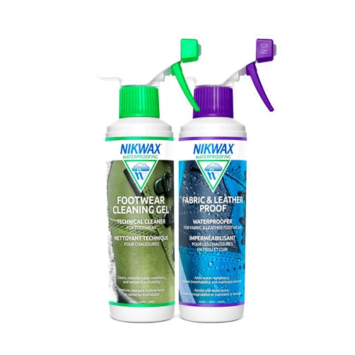 Nikwax Fabric & Leather Spray Duo-Pack for Footwear, 10 fl. oz