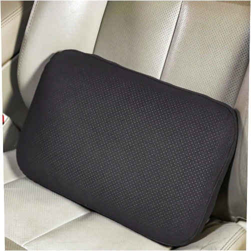 Carwales Luxury Lumbar Support Pillow for Car Seat Cushion Soft Latex High-Grade Office Chairs Lower Back Pain Relief Driver Road Trip Accessories Men Women Black