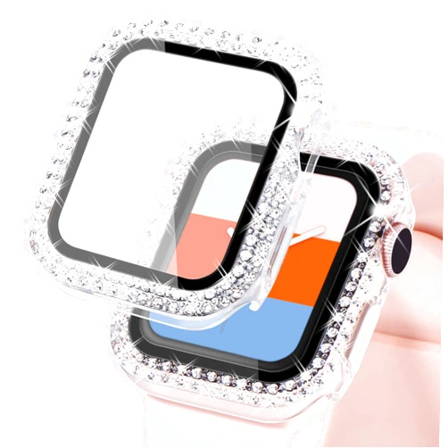 KADES Compatible for Bling Apple Watch Protective Case with Built-in Screen Protector for Apple Watch 38mm iWatch Series 3 2 1 (38mm, Clear)