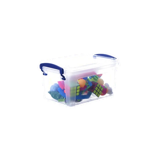 Superio Clear Plastic Storage Bin with Lid, 1.75 Qt, Non-Toxic, BPA Free, Odor Free, Organizer Storage Box, Stackable Plastic Tote for Home, Garage, School, and Office, X-Small