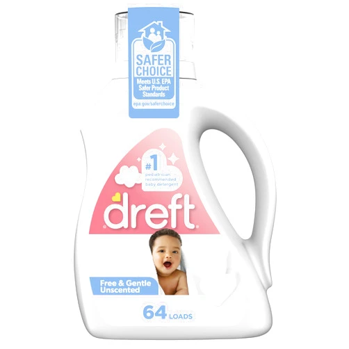 Dreft Liquid Laundry Baby Detergent Unscented 92 fl oz 64 loads