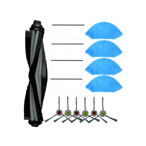 YERXPAFT Replacement Parts for Ecovacs Deebot OZMO U2 U2-Pro DGN22 Robot Vacuum Attachments 1 Main Brush 6 Side Brush 4 Filter 4 Mop Pad Accessories