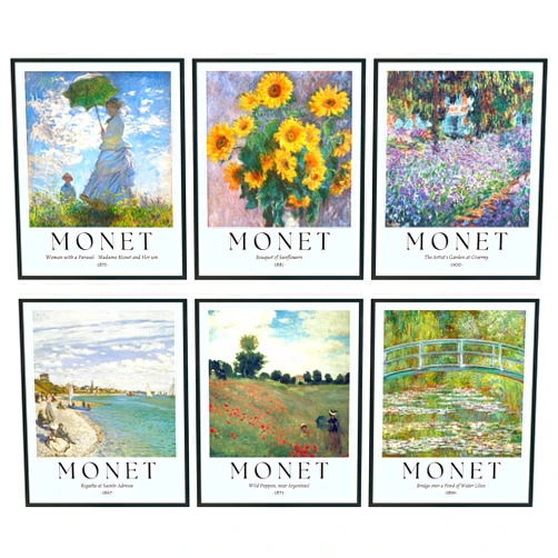 97 Decor Monet Poster - Monet Wall Art, Water Lilies Monet Prints, Monet Artwork for Walls, Claude Famous Art Prints Posters, Claude Oil Classic Paintings Fine Art Vintage Pictures (8x10 UNFRAMED)