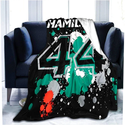 LloydRValdivia Flannel Blankets Lewis Racer Hamilton Throw Blanket Lightweight Air Conditioner Blanket for Sofa Bedroom Car Bed Blanket 50