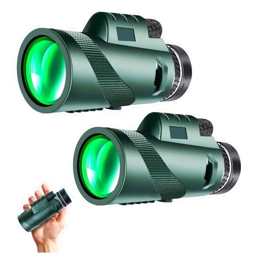 Lytoybe 2PACK 80X100 Monocular Telescope, Monoculars for Adults High Powered, High Power HD Compact Monocular BAK-4 Prism and FMC Lens, Stargazing Hunting, Wildlife Bird Watching, Travel Camping, Hiking