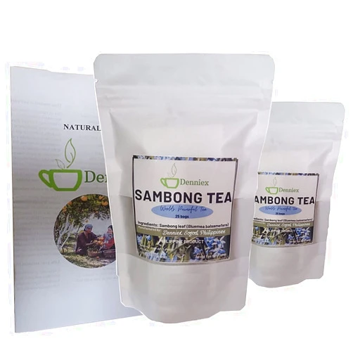 Akita Denniex Sambong Tea 50 pack Herbal Bundle with Natural Guide in a OL Sealed Bag