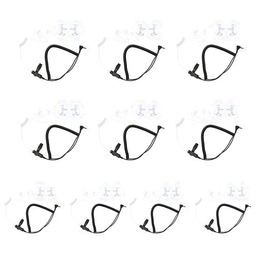 TDYU 3.5mm Listen Only Earpiece Law Enforcement Surveillance Headset Compatible with Baofeng Cobra Motorola Midland Kenwood Two-Way Radio Speaker mic 10Pack