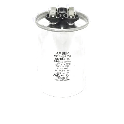 OEM Replm for Rheem 43-101665-38 -Rheem OEM Round Replacement Dual Run Capacitor 55 + 10 UF/MFD 370 Volt