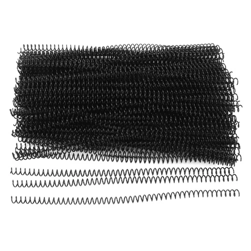 Hilitand 8mm Binding Coils, 100PCS Plastic Spiral Spines for 40 Sheets A4 Paper, 48 Loops Pitch, 360 Degree Rotating (Black)