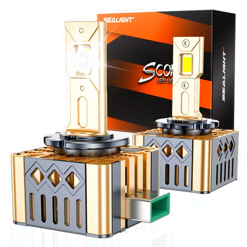 SEALIGHT D3S D3R Bulbs, 6000K Plug and Play HID Bulbs, Pack of 2
