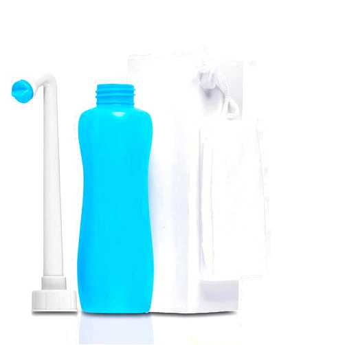 SereneLife Portable Toilet Bidet Sprayer - Travel Bidet w/Handheld Bidet Bottle for Personal Cleansing Use, No Leakage & Easy Squeeze, Extended Nozzle, Toilet Bidet Shower with Travel Bag SLTLSP01