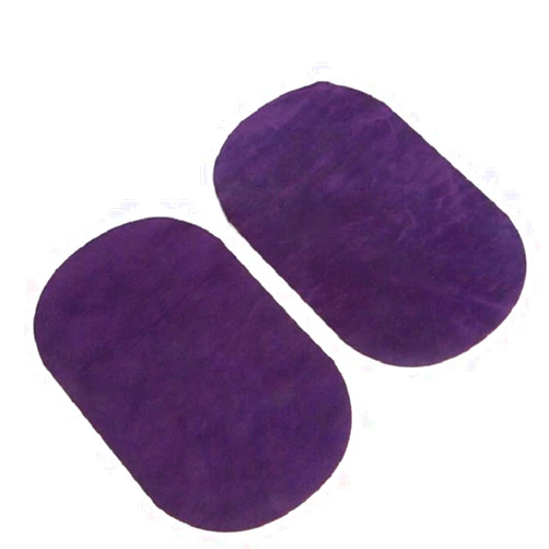 Goodxy 2Pieces DIY Applique Soft Velvet Patches Sewing Applique Iron-on Elbow Knee Repair Decor Patches,Purple