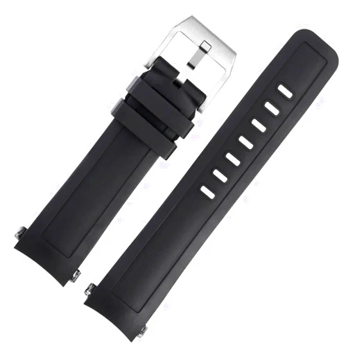 MODBAND 22mm Quality Fluoro rubber silicone watch band for IWC Aquatimer Family IW3768/3290/3568/3767 Men Waterproof Black watch strap