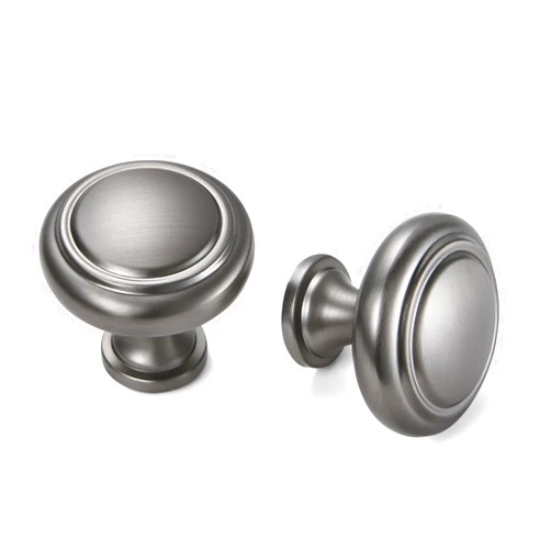 YCSJ Round Cabinet Knobs and Pulls - 10 Pack / 1.2 Inch, Cabinet Knobs Gunmetal Grey, Trendy Knobs for Dresser, Kitchen Doors and Drawers, Bathroom Cabinet Knobs, Bedroom Closets Pulls