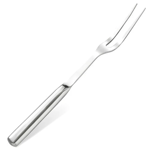 Guffman Browne Two Pronged Fork Tine Elite - 11 Inch Kitchen Forks Carving Fork for Meat Stainless Steel Kitchen Utensils Meat Fork Carving - Silver Heavy Duty Serving Fork Carving Set Meat Forks for Kitchen