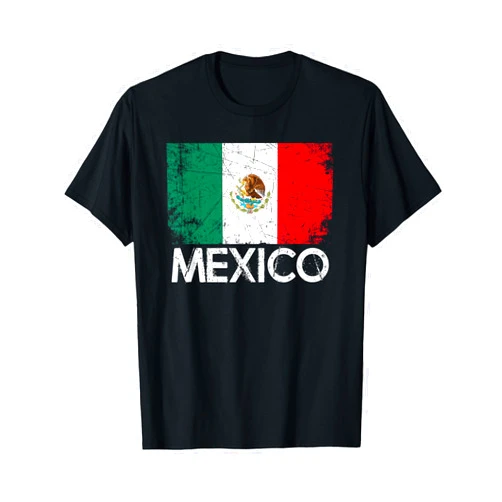 National Team Pride Country Roots Retro Outfit Mexican Flag | Vintage Made in Mexico Gift T-Shirt