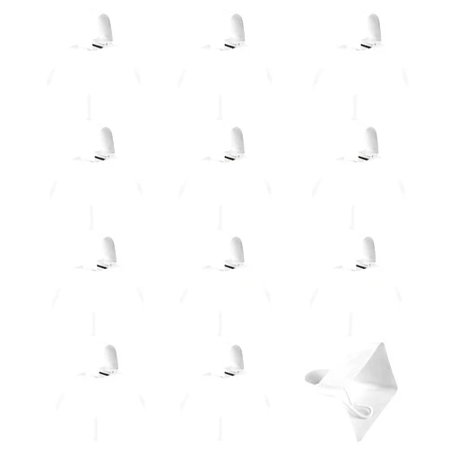 Bedwina Metal Cowbells - 12 Pack, 3 Inch White Cow Bells for Sporting Events, Cheering, Spirit, Loud Cow Bell Ideal Hand Percussion Cowbells Noise Makers for Sporting Events, Football Games, and Celebrations