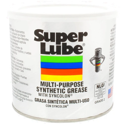 Super Lube 41160 Synthetic Grease (NLGI 2), 14.1 oz Canister, Translucent White