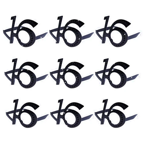 Qunonaty 9 Pack 16th Birthday Sunglasses 16th Birthday Decorations Men Women Party Eyeglasses for Party Supplies 16th Anniversary