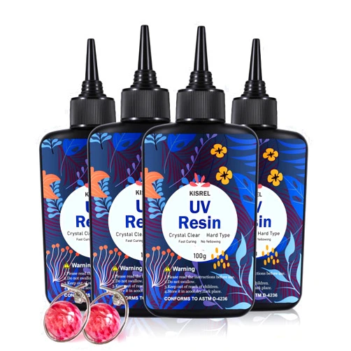 KISREL UV Resin 400g - Upgraded UV Resin Kit, Hard Type Crystal Clear Ultraviolet Curing UV Epoxy Resin for Craft Jewelry Making