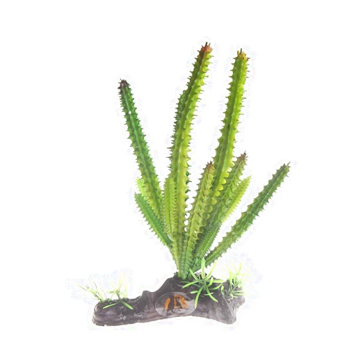 emours Cactus Plastic Plant Aquarium Ornament Fish Tank Desert Reptile Decoration