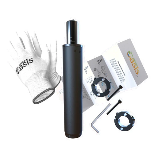The Office Oasis Office Chair Cylinder Replacement with Removal Tool (As Seen On PBS) - Heavy Duty Pneumatic Gas Lift Piston for Desk Chairs and Gaming Chairs - Universal Fit Black
