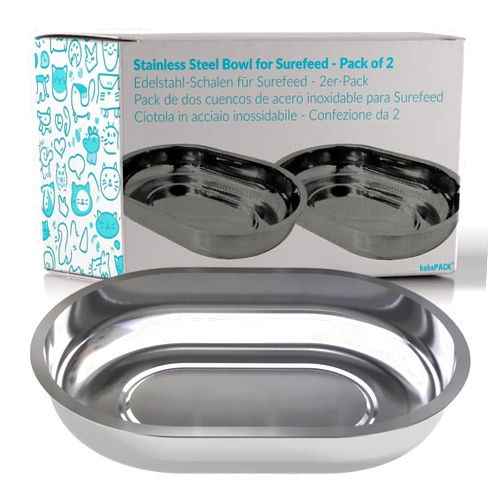 BabaPACK Stainless Steel Bowls for Surefeed, 2-Pack